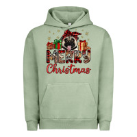 Pigment Oil Green merry christmas pug Urban Hoodie - JahusDesignShop