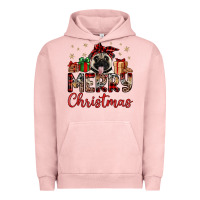 Pigment Salmon merry christmas pug Urban Hoodie - JahusDesignShop