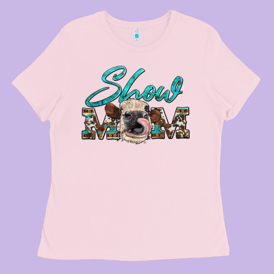 Show Mom Aztec Cowhide Heifer Ladies Tee Designed By Artiststas