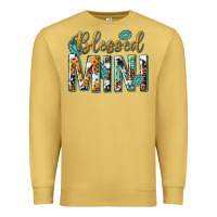 Antique Gold blessed mini with leopard and aztec Premium Sweatshirt - texasbilliewilder