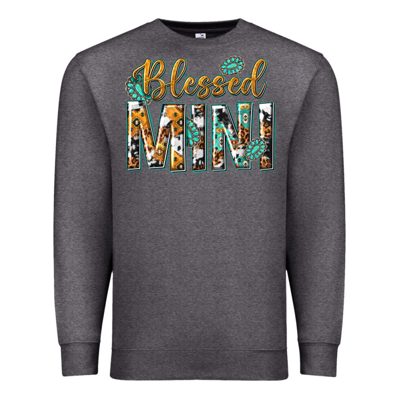 Blessed Mini With Leopard And Aztec Premium Sweatshirt by texasbilliewilder | Teevron