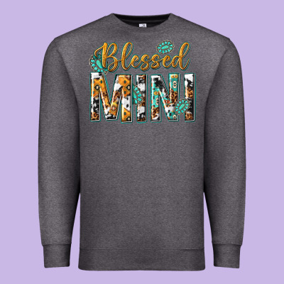 Premium Sweatshirt blessed mini with leopard and aztec