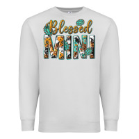 Dove Grey blessed mini with leopard and aztec Premium Sweatshirt - texasbilliewilder
