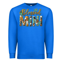 True Royal blessed mini with leopard and aztec Premium Sweatshirt - texasbilliewilder
