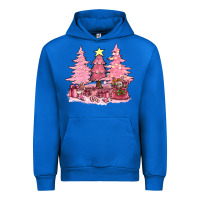 Cobalt pink christmas trees with gift box bbs Urban Hoodie - BundleAndBundleShop