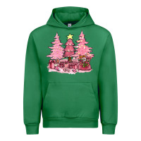 Emerald pink christmas trees with gift box bbs Urban Hoodie - BundleAndBundleShop