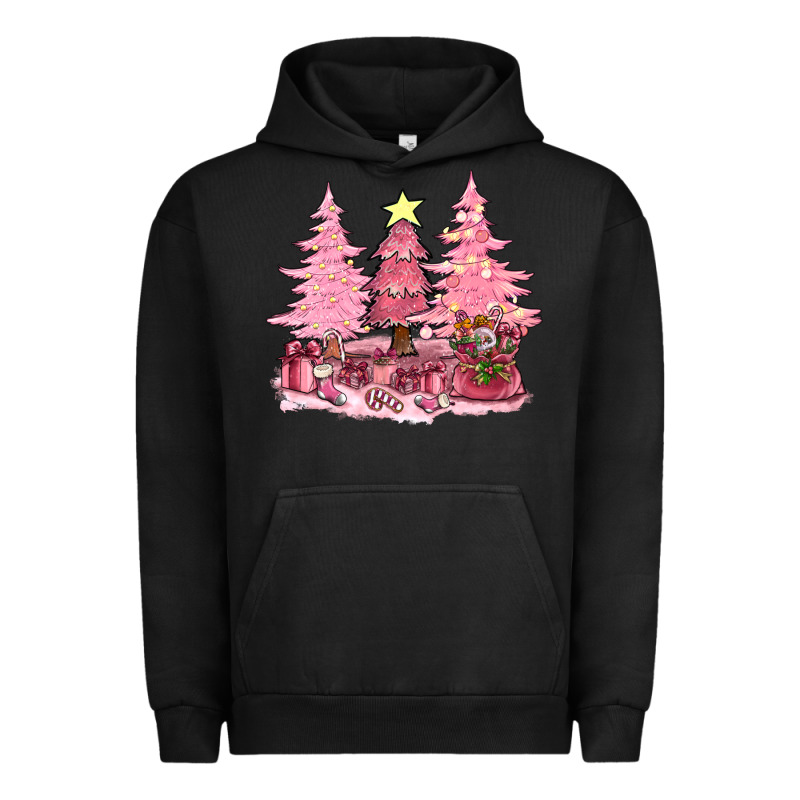 Pink Christmas Trees With Gift Box Bbs Urban Hoodie by BundleAndBundleShop | Teevron