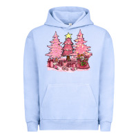 Pigment Grape Ice pink christmas trees with gift box bbs Urban Hoodie - BundleAndBundleShop