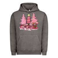 Pigment Tornado pink christmas trees with gift box bbs Urban Hoodie - BundleAndBundleShop