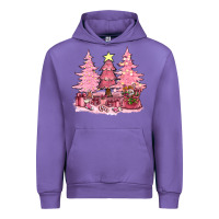 Tulip pink christmas trees with gift box bbs Urban Hoodie - BundleAndBundleShop