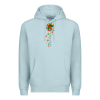 Blue Mist autism mama sunflower white Premium Hoodie - JahusDesignShop