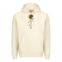 Sandshell autism mama sunflower white Premium Hoodie - JahusDesignShop