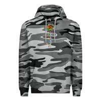 Slate Camo autism mama sunflower white Premium Hoodie - JahusDesignShop