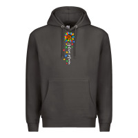 Smoke autism mama sunflower white Premium Hoodie - JahusDesignShop