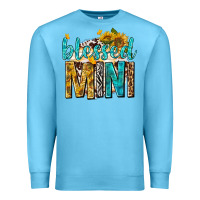 Ocean Blue blessed mini with sunflowers Premium Sweatshirt - texasbilliewilder