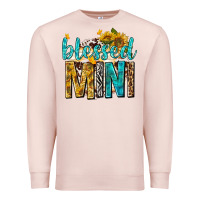 Pale Pink blessed mini with sunflowers Premium Sweatshirt - texasbilliewilder