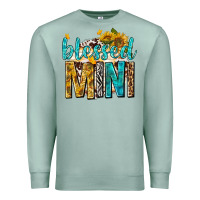 Seafoam blessed mini with sunflowers Premium Sweatshirt - texasbilliewilder
