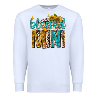 White blessed mini with sunflowers Premium Sweatshirt - texasbilliewilder