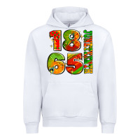 White 1865 juneteenth Urban Hoodie - AdoDesignShop
