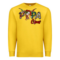 Lemon Papa Claus With Long Horn Western Christmas Premium Sweatshirt - RanaPortraitStore