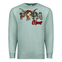 Seafoam Papa Claus With Long Horn Western Christmas Premium Sweatshirt - RanaPortraitStore