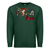 Sports Green Papa Claus With Long Horn Western Christmas Premium Sweatshirt - RanaPortraitStore