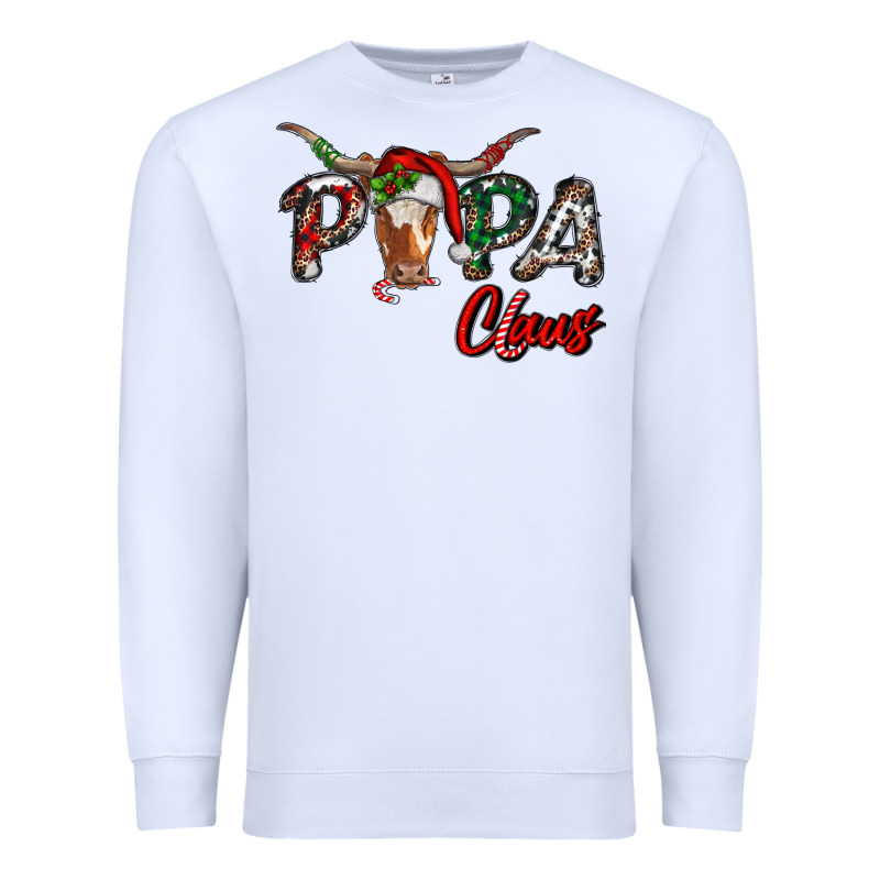 Papa Claus With Long Horn Western Christmas Premium Sweatshirt by RanaPortraitStore | Teevron