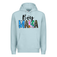 Blue Mist boy mama white Premium Hoodie - JahusDesignShop