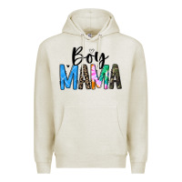 Oatmeal Heather boy mama white Premium Hoodie - JahusDesignShop