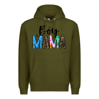 Army Green boy mama white Premium Hoodie - JahusDesignShop