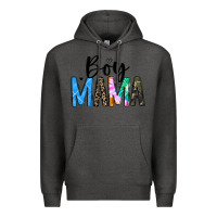 Charcoal Heather boy mama white Premium Hoodie - JahusDesignShop