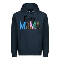 Navy boy mama white Premium Hoodie - JahusDesignShop