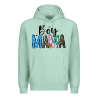 Boy Mama White Premium Hoodie | Teevron