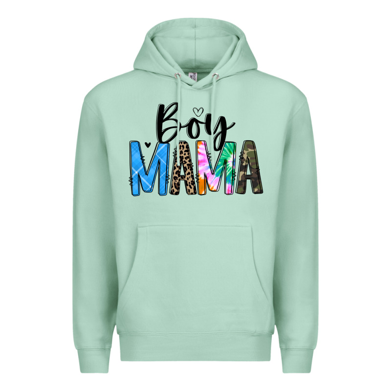 Boy Mama White Premium Hoodie by JahusDesignShop | Teevron