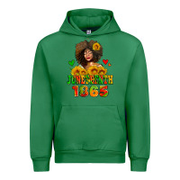 Emerald afro woman juneteenth 1865 Urban Hoodie - AdoDesignShop