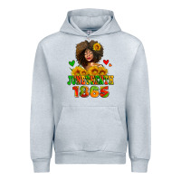 Heather Grey afro woman juneteenth 1865 Urban Hoodie - AdoDesignShop