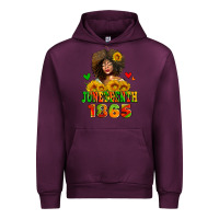 Mauve Wine afro woman juneteenth 1865 Urban Hoodie - AdoDesignShop