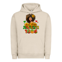 Pigment French Oak afro woman juneteenth 1865 Urban Hoodie - AdoDesignShop