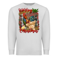 Dove Grey Merry Cluckin' Christmas Premium Sweatshirt - RanaPortraitStore