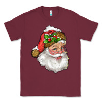 Burgundy santa with snow Classic Tee - RanaPortraitStore