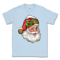 Dusty Blue santa with snow Classic Tee - RanaPortraitStore