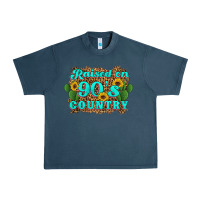Midnight Navy raised 90's country cactus sunflower's Urban Heavy Tee - Artiststas