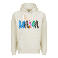 Oatmeal Heather boy mama  black Premium Hoodie - JahusDesignShop