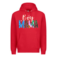 Red boy mama  black Premium Hoodie - JahusDesignShop