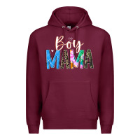 Burgundy boy mama  black Premium Hoodie - JahusDesignShop