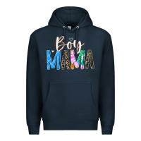 Navy boy mama  black Premium Hoodie - JahusDesignShop
