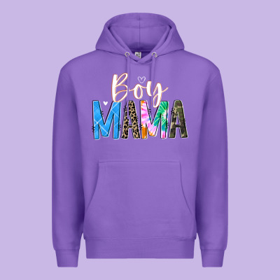 Boy Mama  Black Premium Hoodie Designed By Jahusdesignshop