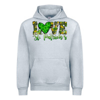 Heather Grey love st patrick s heart Urban Hoodie - JahusDesignShop