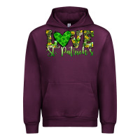 Mauve Wine love st patrick s heart Urban Hoodie - JahusDesignShop