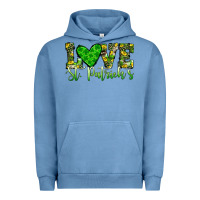 Pigment Pebble Blue love st patrick s heart Urban Hoodie - JahusDesignShop